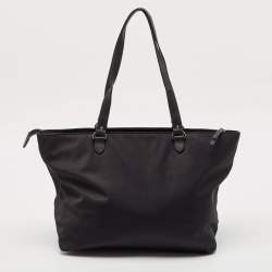 Cole Haan Black Nylon Zip Shopper Tote