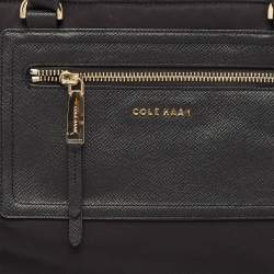 Cole Haan Black Nylon Zip Shopper Tote