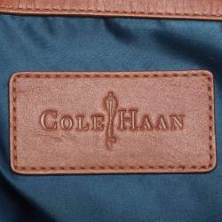 Pre Owned Cole Haan Brown Woven Leather Tote