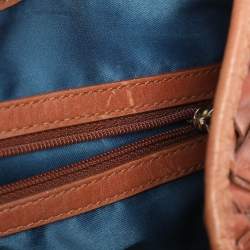 Pre Owned Cole Haan Brown Woven Leather Tote