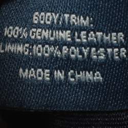 Pre Owned Cole Haan Brown Croc Embossed Leather Satchel