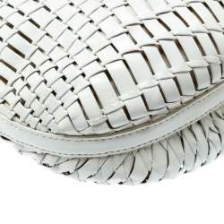 Cole Haan White Genevieve Open Weave Hobo 