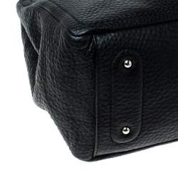 Pre Owned Cole Haan Black Pebbled Leather Tote