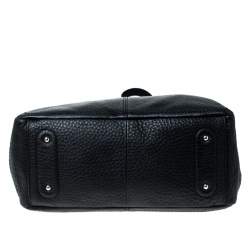 Pre Owned Cole Haan Black Pebbled Leather Tote