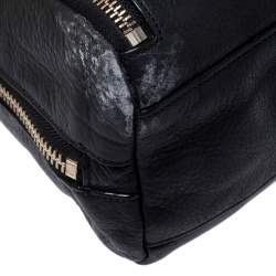 Cole Haan Black Leather Front Pocket Satchel