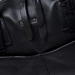 Cole Haan Black Leather Front Pocket Satchel
