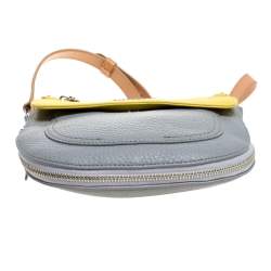Pre Owned Cole Haan Tricolor Leather Flap Crossbody Bag