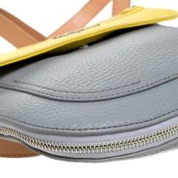 Pre Owned Cole Haan Tricolor Leather Flap Crossbody Bag