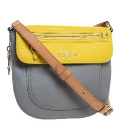 Pre Owned Cole Haan Tricolor Leather Flap Crossbody Bag