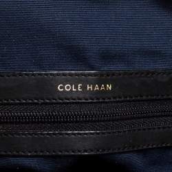 Cole Haan Black Woven Leather Medium Bethany Tote 