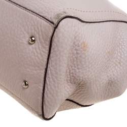 Pre Owned Cole Haan Powder Pink Leather Double Zip Tote