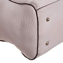 Pre Owned Cole Haan Powder Pink Leather Double Zip Tote