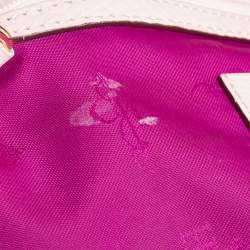 Pre Owned Cole Haan Powder Pink Leather Double Zip Tote