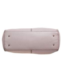 Pre Owned Cole Haan Powder Pink Leather Double Zip Tote