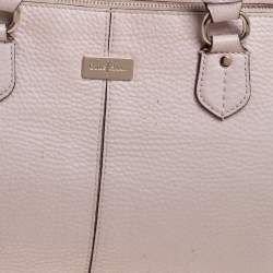 Pre Owned Cole Haan Powder Pink Leather Double Zip Tote
