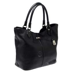 Cole Haan Black Grained Soft Leather Tote