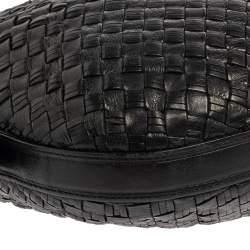 Pre Owned Cole Haan Black Woven Leather Tote