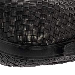 Pre Owned Cole Haan Black Woven Leather Tote