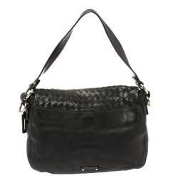 cole haan black leather shoulder bag