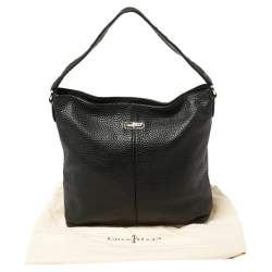 Pre Owned Cole Haan Black Grained Leather Hobo