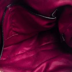 Pre Owned Cole Haan Black Textured Patent Leather Hobo