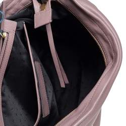 Pre Owned Cole Haan Mauve Purple Leather Jade Bucket Bag