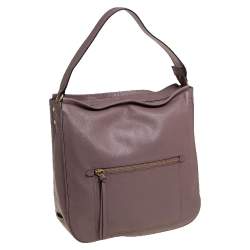 Pre Owned Cole Haan Mauve Purple Leather Jade Bucket Bag