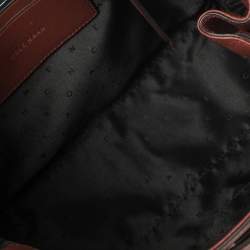 Pre Owned Cole Haan Brown Pebbled Leather Flap Tassel Shoulder Bag