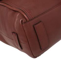 Pre Owned Cole Haan Brown Pebbled Leather Flap Tassel Shoulder Bag