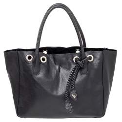 Pre Owned Cole Haan Black Leather Tote