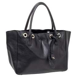 Pre Owned Cole Haan Black Leather Tote