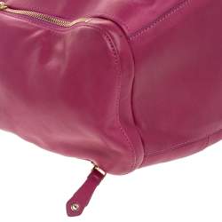 Cole Haan Pink Leather Drawstring Tassel Hobo