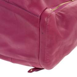 Cole Haan Pink Leather Drawstring Tassel Hobo