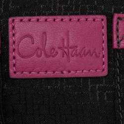 Cole Haan Pink Leather Drawstring Tassel Hobo