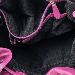 Cole Haan Pink Leather Drawstring Tassel Hobo