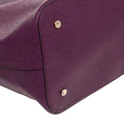 Pre Owned Cole Haan Purple Leather Tote