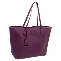 Pre Owned Cole Haan Purple Leather Tote