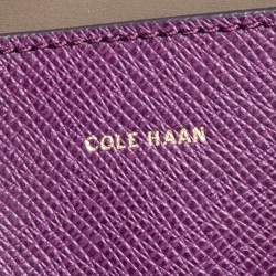 Pre Owned Cole Haan Purple Leather Tote