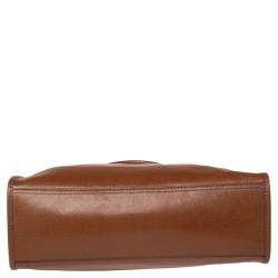 Cole Haan Brown/Tan Pebbled Leather Tote