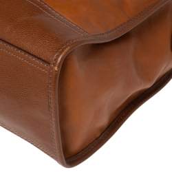 Cole Haan Brown/Tan Pebbled Leather Tote