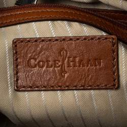 Cole Haan Brown/Tan Pebbled Leather Tote