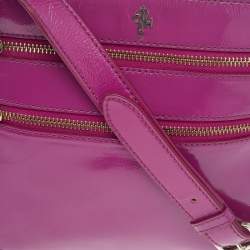 Pre Owned Cole Haan Pink Patent Leather Jitney Sheila Crossbody Bag