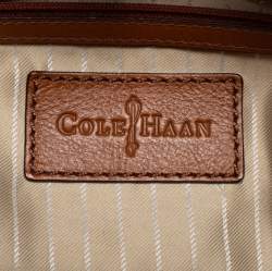 Pre Owned Cole Haan Brown Leather Vintage Valise Novelty Kendra Tote