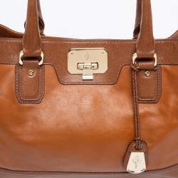 Pre Owned Cole Haan Brown Leather Vintage Valise Novelty Kendra Tote