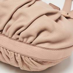 Cole Haan Light Pink Leather Pleated Hobo