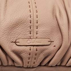 Cole Haan Light Pink Leather Pleated Hobo