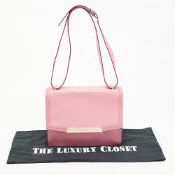 Pre Owned Cole Haan Pink Leather Flap Shoulder Bag