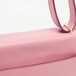 Pre Owned Cole Haan Pink Leather Flap Shoulder Bag