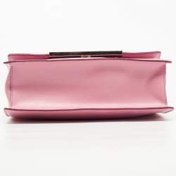 Pre Owned Cole Haan Pink Leather Flap Shoulder Bag