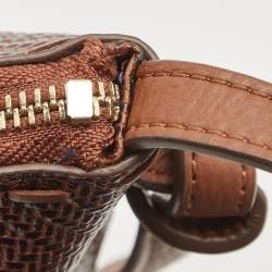 Cole Haan Brown Woven Leather Tassel Crossbody Bag